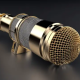 pngtree golden microphone in 3d rendering on a gray background with clipping image_13509350 80x80